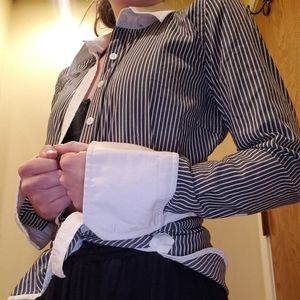 Perfect striped bottom down shirt